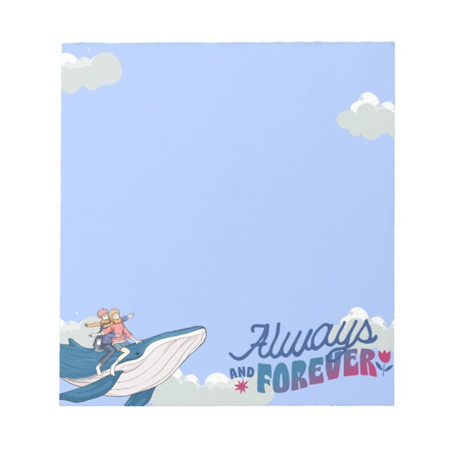 Bloc-notes romantique pour baleines volantes - Par (Devant)