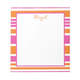 Bloc-notes rose et orange