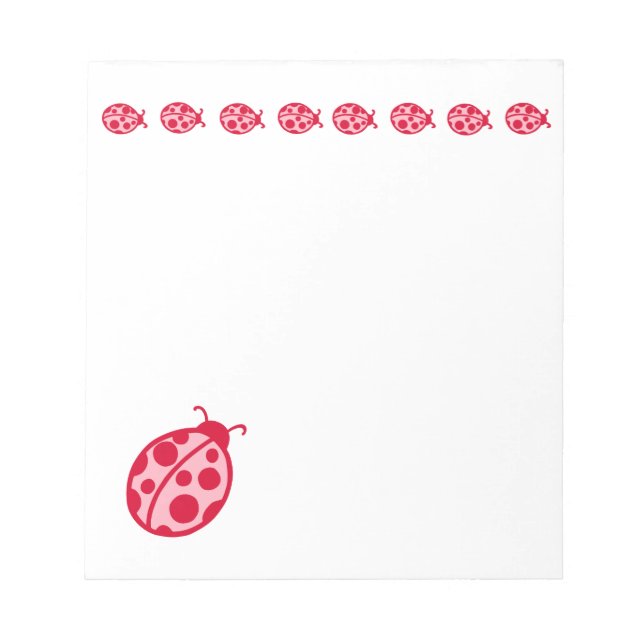 Bloc-notes rose et rouge Ladybug (Devant)