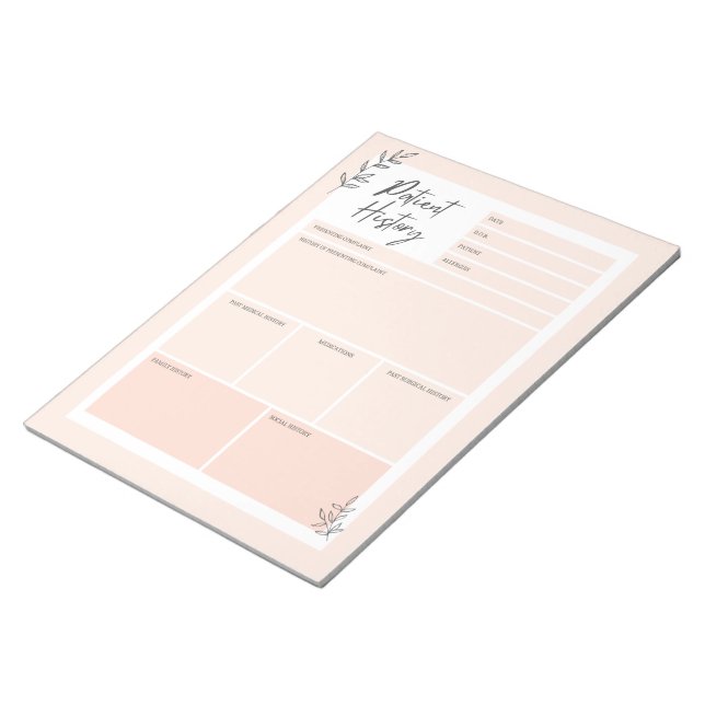Bloc-notes rose Médicale (Incliné)