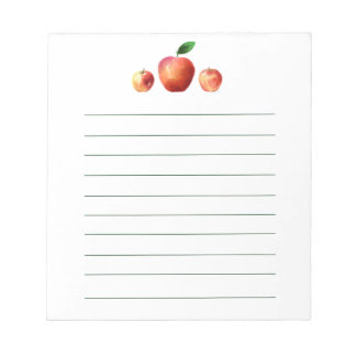 Bloc-notes Russe Motif Apple Watercolor