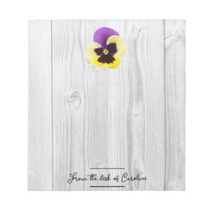 Bloc-notes rustique violet et jaune
