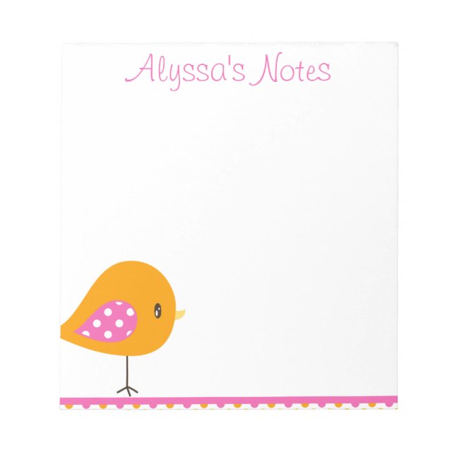 Bloc-notes Safari Sweetness Birdie 5,5 po x 6 po (Devant)