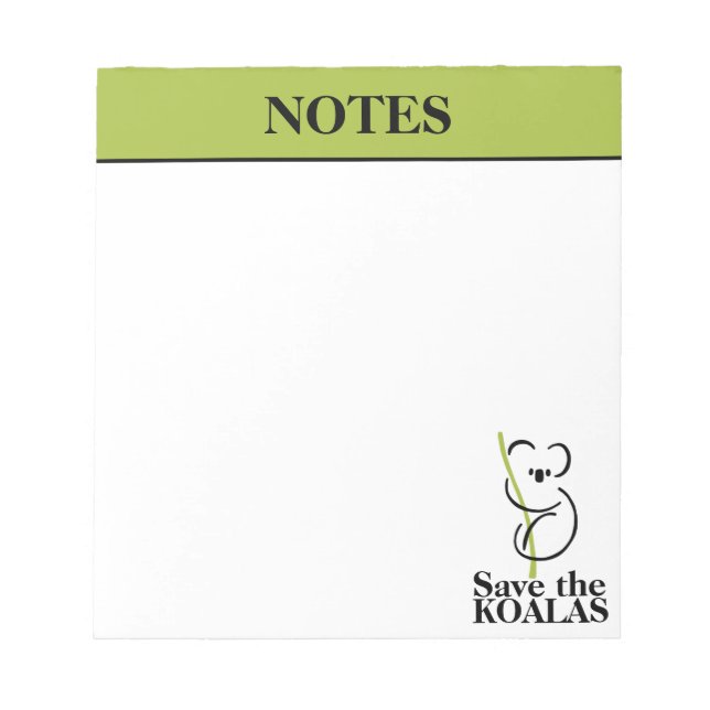 Bloc-notes Sauver les koalas (Devant)