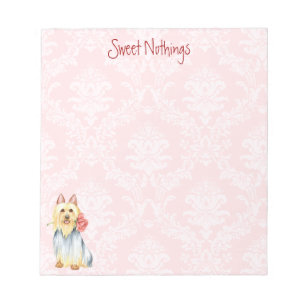 Bloc-notes Silky Terrier Rose Valentine