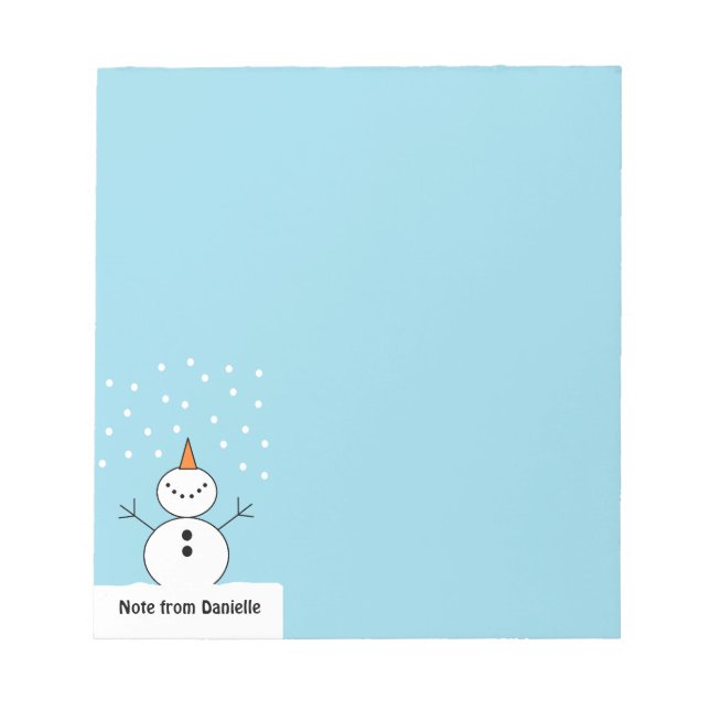 Bloc-notes Snowman personnalisé (Devant)