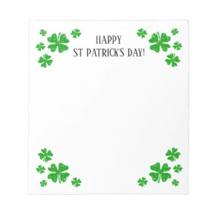 Bloc-notes St Patrick's Day avec clapet vert