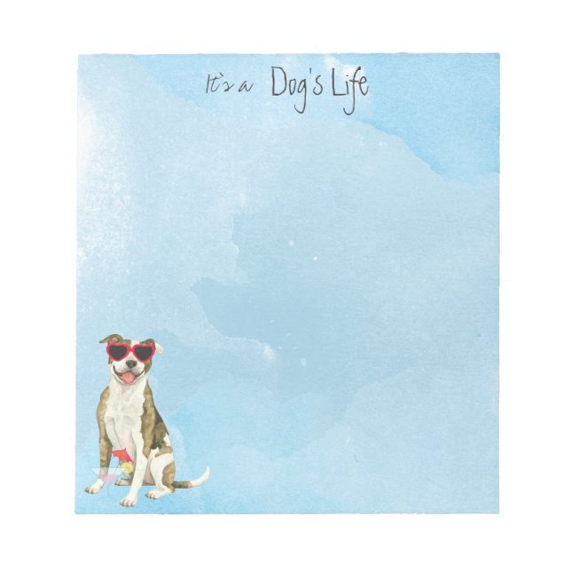 Bloc-notes Summer Pit Bull Terrier (Devant)