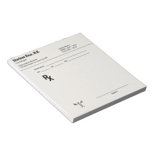 Bloc-notes sur ordonnance personnalisé - RX pour m