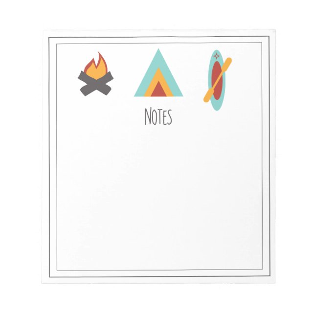 Bloc-notes Thème Camping (Devant)