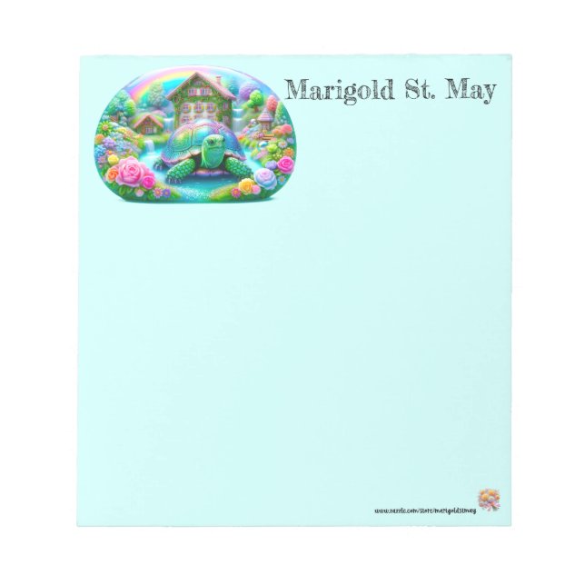 Bloc-notes Tortue Florale (Devant)