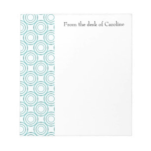 Bloc-notes turquoise Vintage Motif