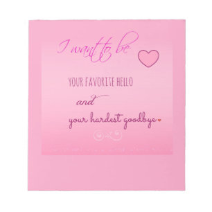 Bloc-notes Valentine "Bonjour préféré"