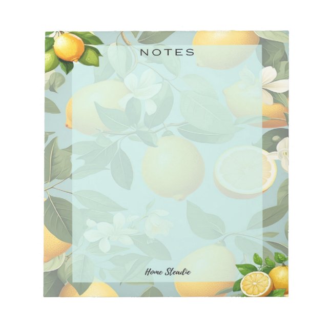 Bloc-notes vierge Lemon Life (Devant)
