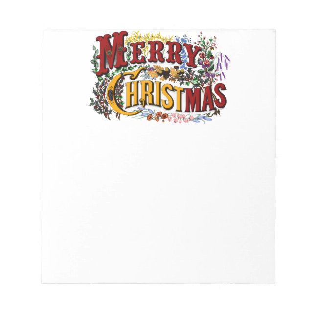 Bloc-notes vintage de Noël 1876 (Devant)
