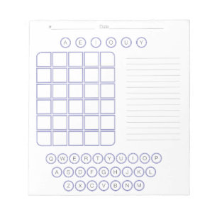Bloc-notes Word Scratch Pad - Blanc
