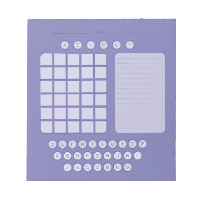 Bloc-notes Word Scratch Pad - Lavender (Devant)