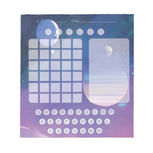 Bloc-notes Wordle Scratch - Fond d'aquarelle spati