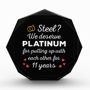 Bloc Photo 11e anniversaire Mariage I - Steel Funny Couple