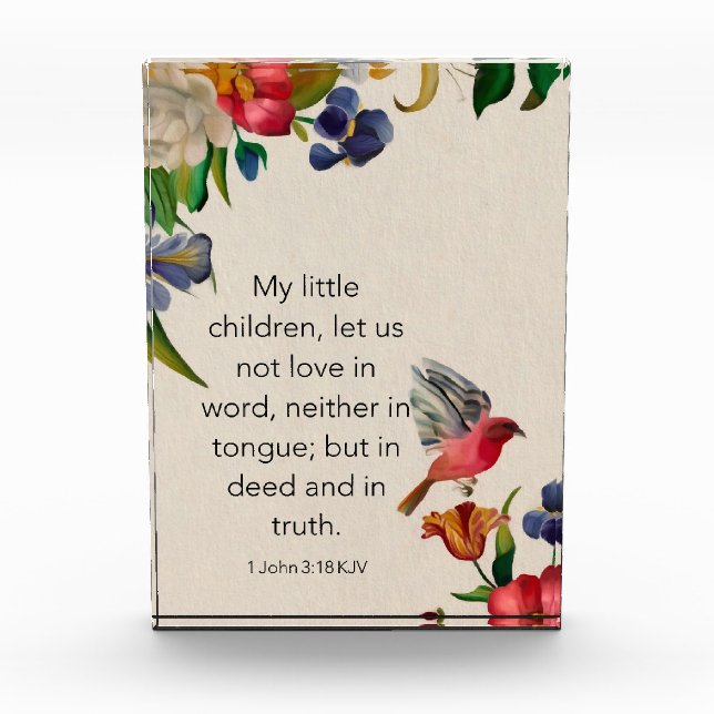 Bloc Photo 1 John 3:18 KJV (Devant)