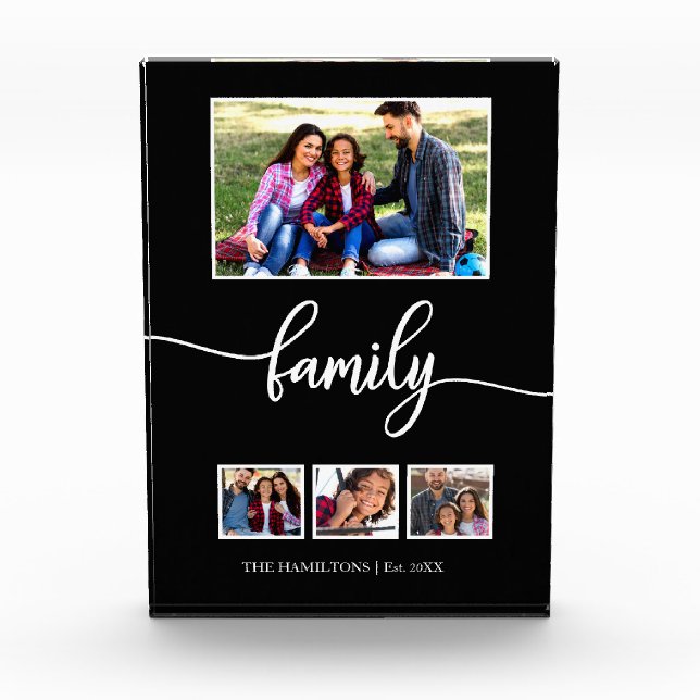 Bloc Photo 4 Photos Collage Famille Décor (Devant)