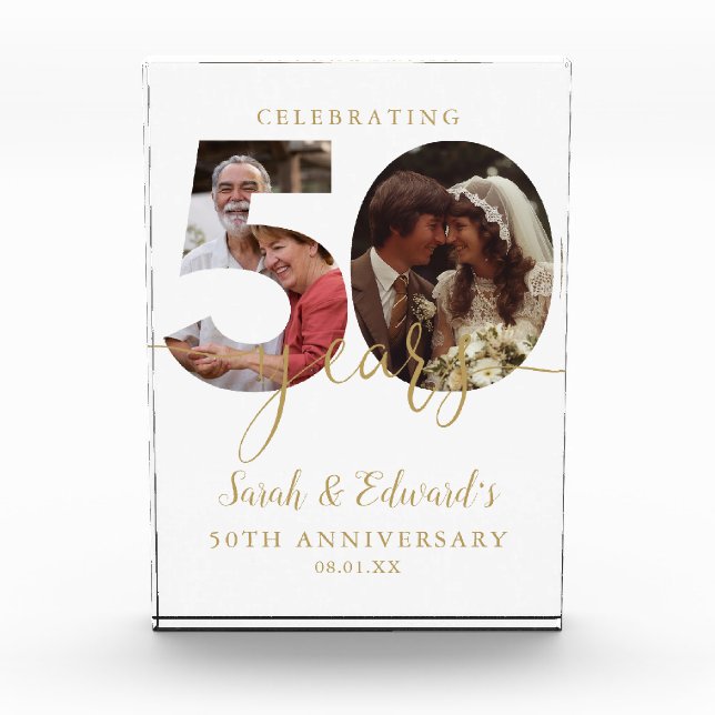 Bloc Photo 50e anniversaire de Mariage Gold 2 (Devant)