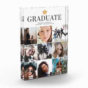 Bloc Photo 9 Photos White Graduation Photo Block