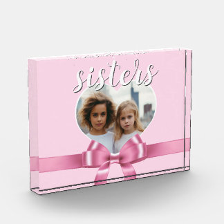 Bloc Photo A personalized heart template - sisters