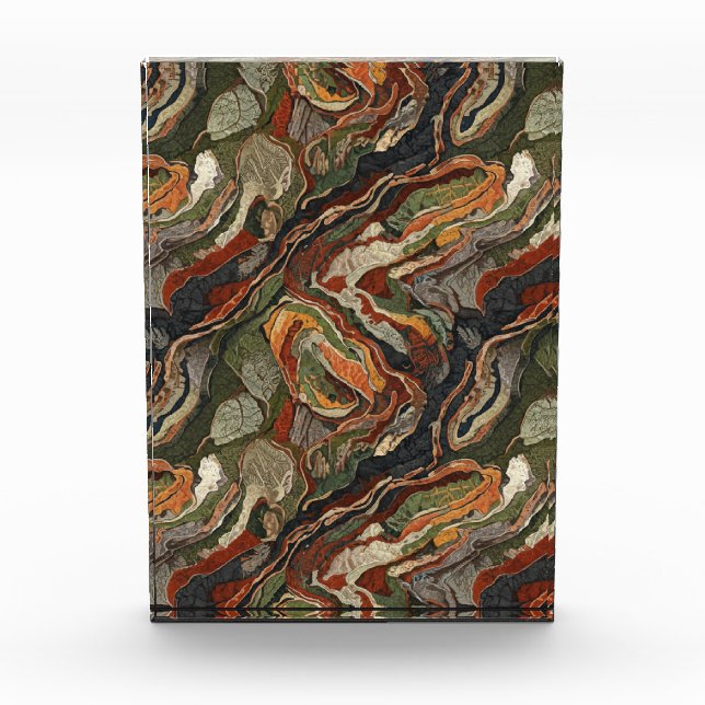 Bloc Photo Abstract Earth Tone Swirl Pattern (Devant)