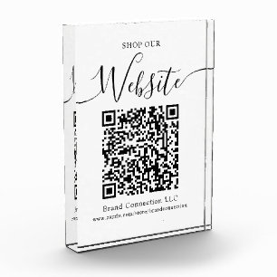 Bloc Photo Acheter notre site Web QR Code Entreprise Nom