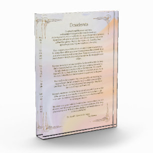 Bloc Photo Affiche du poème Desiderata par Max Ehrmann