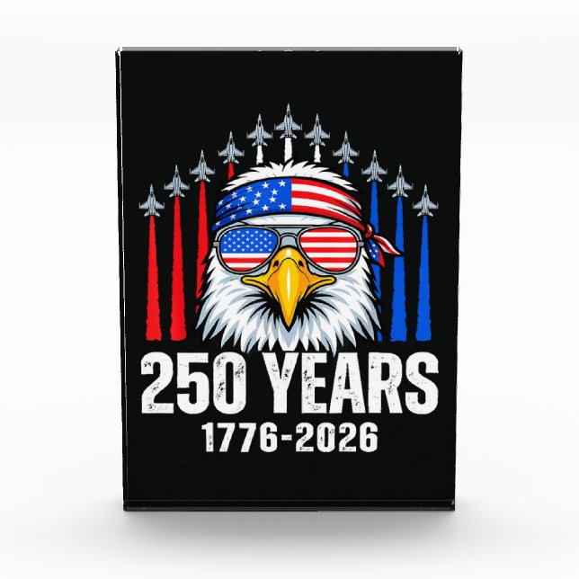 Bloc Photo Aigle patriotique 250e anniversaire États-Unis 250 (Devant)