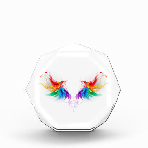 Bloc Photo Ailes fluffy arc-en-ciel