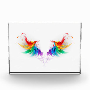Bloc Photo Ailes fluffy arc-en-ciel
