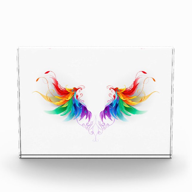 Bloc Photo Ailes fluffy arc-en-ciel (Devant)