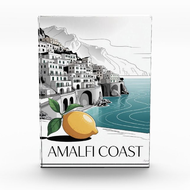 Bloc Photo Amalfi Coast Minimalist Line Art (Devant)