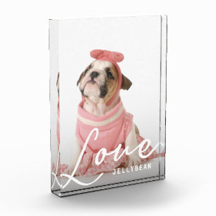 Bloc Photo AMOUR mignon chien personnalisé