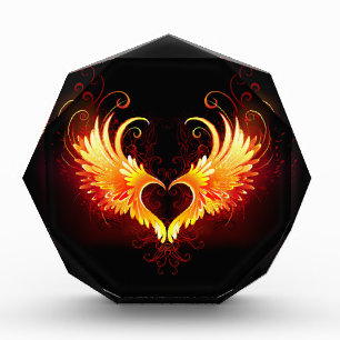 Bloc Photo Angel Fire Heart with Wings