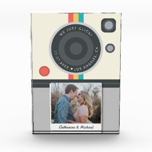 Bloc Photo Appareil photo instantané couple photo mariage uni