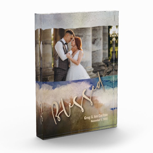 Bloc Photo Aquarelle mariage BLESSEE (Gauche)