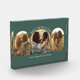 Bloc Photo Arche verte élégante multi photo meilleure maman