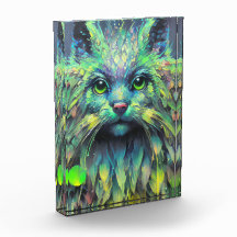 Art Abstrait de l'Imaginaire de chat mystique