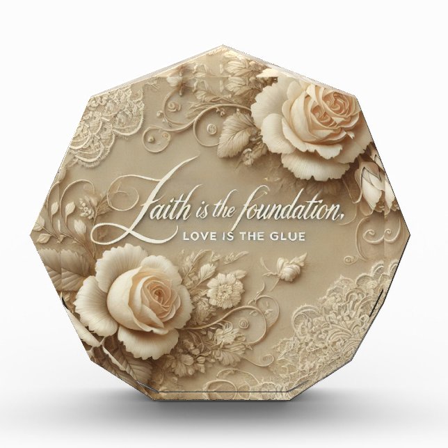 Bloc Photo Art de l'IA Rose enchantée (Devant)