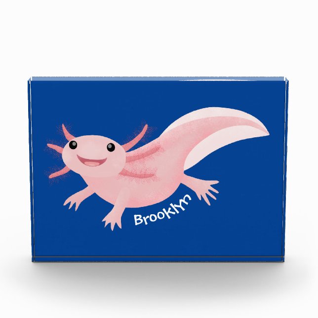 Bloc Photo axolotl rose pâle (Devant)