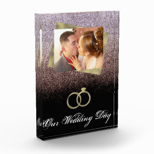 Bloc Photo Bagues en feuille de strass faux chic de jour de m