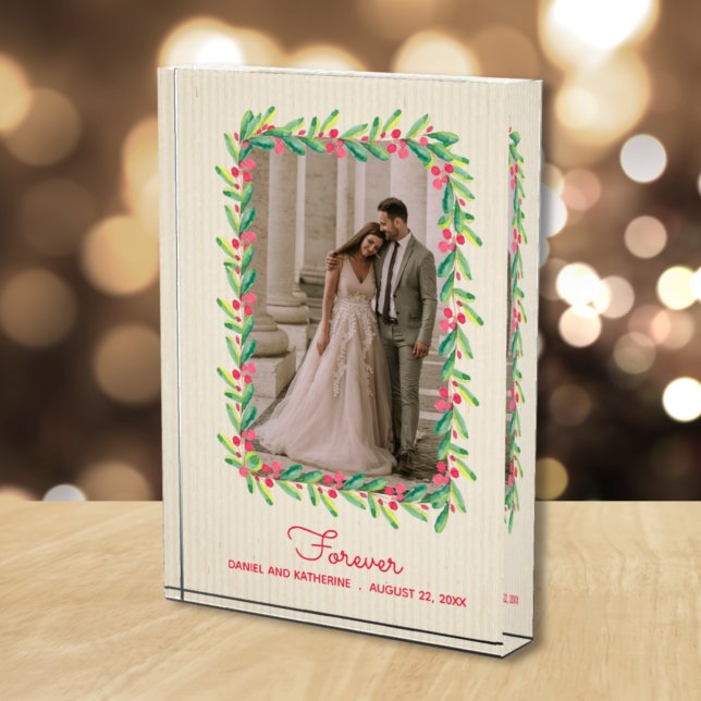 Bloc Photo Baies Verdure Mariée Marié Mariage (Créateur téléchargé)