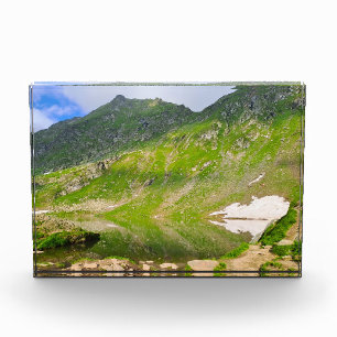 Bloc Photo Balea Lake Mountain Slope – Romania Alpine Print
