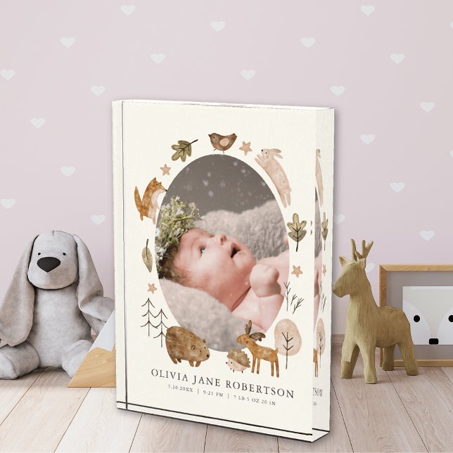 Bloc photo bébé animaux de la forêt boho (Créateur téléchargé)