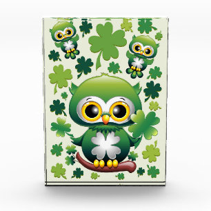 Bloc Photo Bébé Hibou Mignon St Patrick Dessin Animé