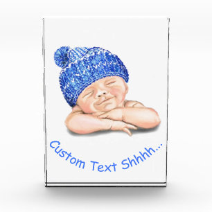 Bloc Photo Bébé joyeux et doux au sommeil - Personnaliser